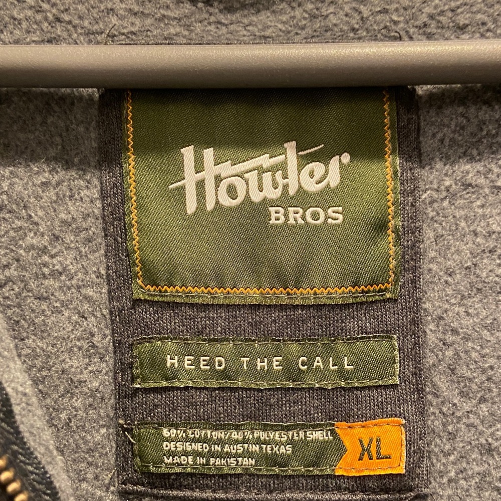 Howler Brothers Charcoal Hoodie with Logo Patch - Picture 2 of 4
